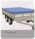 Flachplane für Saris Pritschenanhänger