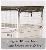 Laubgitter für Saris Pritschenanhänger